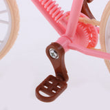 Maxbell Mini Plastic Bike Bicycle Model with Helmet Playset for 1/6  Doll