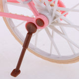 Maxbell Mini Plastic Bike Bicycle Model with Helmet Playset for 1/6  Doll