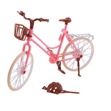 Maxbell Mini Plastic Bike Bicycle Model with Helmet Playset for 1/6  Doll