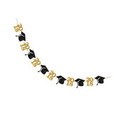 Maxbell 2018 Gold Glitter Graduation Cap Banner-Graduate Party Decoration Supplies Photo Props