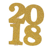 Maxbell 2018 Gold Glitter Graduation Cap Banner-Graduate Party Decoration Supplies Photo Props