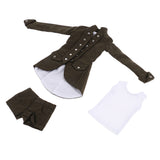 Maxbell 1/6 Scale Gothic Clothes Coat/Shorts/Vest Set for 12'' Woman Action Figures