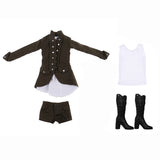 Maxbell 1/6 Scale Gothic Clothes Coat/Shorts/Vest Set for 12'' Woman Action Figures