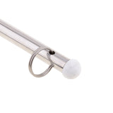 Maxbell 2 Pcs Marine Stainless Steel Rail Mount Flag Pole For Boat Yacht 7/8" Rails
