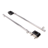 Maxbell 2 Pcs Marine Stainless Steel Rail Mount Flag Pole For Boat Yacht 7/8" Rails