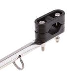 Maxbell 2 Pcs Marine Stainless Steel Rail Mount Flag Pole For Boat Yacht 7/8" Rails