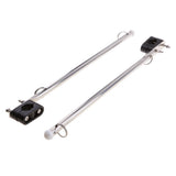 Maxbell 2 Pcs Marine Stainless Steel Rail Mount Flag Pole For Boat Yacht 7/8" Rails