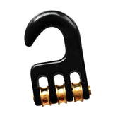 Maxbell Windsurf Rigging Pulley Hook Aluminum Alloy 3 Wheels Trim Single Plate Pulley - Black