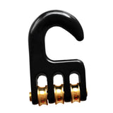 Maxbell Windsurf Rigging Pulley Hook Aluminum Alloy 3 Wheels Trim Single Plate Pulley - Black