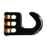 Maxbell Windsurf Rigging Pulley Hook Aluminum Alloy 3 Wheels Trim Single Plate Pulley - Black