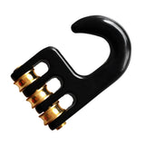 Maxbell Windsurf Rigging Pulley Hook Aluminum Alloy 3 Wheels Trim Single Plate Pulley - Black