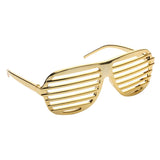 Maxbell Novelty Gold Plastic Shutter Shades Sunglasses Glasses Fancy Dress Costume Party Props