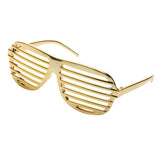 Maxbell Novelty Gold Plastic Shutter Shades Sunglasses Glasses Fancy Dress Costume Party Props