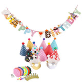Maxbell Happy Birthday Party Hat Paper Garlands Party Bunting Banners Hanging Decor