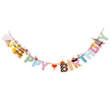 Maxbell Happy Birthday Party Hat Paper Garlands Party Bunting Banners Hanging Decor