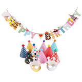 Maxbell Happy Birthday Party Hat Paper Garlands Party Bunting Banners Hanging Decor