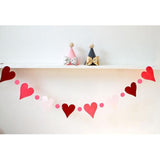 Maxbell 1Set Lovely Heart and Circle Paper Flag Garland Banner Bunting Decoration for Home Garden Wedding / Kids Birthday Celebration Party Supplies