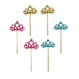 Maxbell 6 Pieces Mini Crown Cake Topper for Bar Baking Decorations Christmas Baby Shower Cake Decorating Supplies