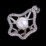 Maxbell Chic Crystal Pearl Necklace Pendant Wedding Bride Party Prom Fashion Jewelry