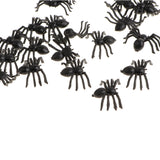 Maxbell 100-piece Black Spider Insect Model Educational Toy Party Bag Favor 2x1.4cm