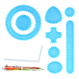 Maxbell Spirograph Design Set 8 Geometric Ruler Stencil Tools With Pen & Scratch Paper Spiral Drawing Art Craft Kid Educational Toys Gift