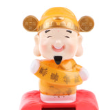 Maxbell Cartoon Nodding The God of Fortune Wealth Model Solar Powered Figure Toy Swing Figurine Office Desk Home Car Decor Birthday Xmas Gifts