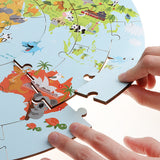 Maxbell 36 Pcs Wooden World Map Jigsaw Puzzle Kids/Baby Early Learning Developmental Toy Playset