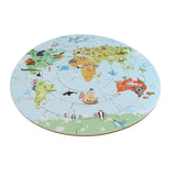 Maxbell 36 Pcs Wooden World Map Jigsaw Puzzle Kids/Baby Early Learning Developmental Toy Playset