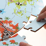 Maxbell 36 Pcs Wooden World Map Jigsaw Puzzle Kids/Baby Early Learning Developmental Toy Playset