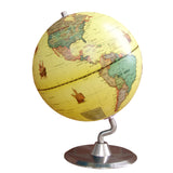 Maxbell 23cm ABS Geographical 360° Rotating World Map Ocean Globe Desktop Decor Teaching Aid Yellow