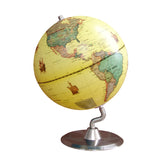 Maxbell 23cm ABS Geographical 360° Rotating World Map Ocean Globe Desktop Decor Teaching Aid Yellow