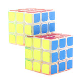 Maxbell 2in1 Conjoined Magic Cube Twist Puzzle Toy Brain Teaser Game Toy Gift - Clear