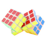 Maxbell 2in1 Conjoined Magic Cube Twist Puzzle Toy Brain Teaser Game Toy Gift - Clear