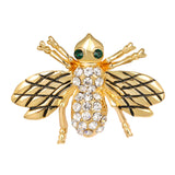 Maxbell Enamel Gold Rhinestone Honeybee Brooch Insect Bug Boutonniere Pin Jewelry