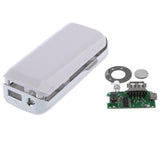 Maxbell 5V 1A DIY USB Power Bank Shell Portable 2x 18650 Battery Power Bank Case with LED Display White