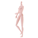 Maxbell 28cm 16 Joints Female Nude Nudity Body Parts for 12inch Barbie Dolls Custom Accs White