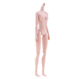 Maxbell 28cm 16 Joints Female Nude Nudity Body Parts for 12inch Barbie Dolls Custom Accs White