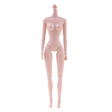 Maxbell 28cm 16 Joints Female Nude Nudity Body Parts for 12inch Barbie Dolls Custom Accs White