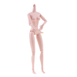 Maxbell 28cm 16 Joints Female Nude Nudity Body Parts for 12inch Barbie Dolls Custom Accs White