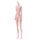 Maxbell 28cm 16 Joints Female Nude Nudity Body Parts for 12inch Barbie Dolls Custom Accs White