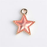 Maxbell 10 Piece Mixed Color Alloy Star Shape Pendants Charms Jewelry Making Findings