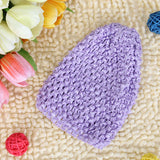 Maxbell Soft Stretchable Crochet Beanie Cap Hat for Kids Baby Toddler Winter Warm Clothing Accessory - Light Purple