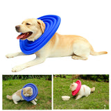 Maxbell Soft Lightweight Dog Cat Pet Supplies Comfy Pet Neck Collar Nylon Cover Anti-Bite Protector Blue Size L