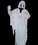 Maxbell White Ghost Gown with Hoodie Mask and Gloves Adult Halloween Costume