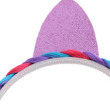 Maxbell Festival Christmas Rainbow Decorative Unicorn Horn Pony Hair Hoop Party Kids Headband Dress up Cosplay Novelty Gift