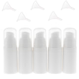 Maxbell 5pcs/pack Airless Pump Bottle Empty Vacuum for Refillable Container Cosmetic Cream Lotion Serum Liquid 0.5oz 15ml With 5 Funnels