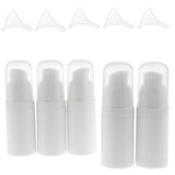 Maxbell 5pcs/pack Airless Pump Bottle Empty Vacuum for Refillable Container Cosmetic Cream Lotion Serum Liquid 0.5oz 15ml With 5 Funnels