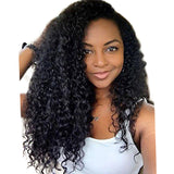 Maxbell Synthetic Afro Curly Hair Wigs for Black Woman Long Kinky Black 24 inch