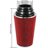 Maxbell Red 3'' 3.5'' 4'' Universal Car Vehicle Intake Air Filter Auto Parts