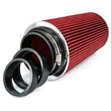 Maxbell Red 3'' 3.5'' 4'' Universal Car Vehicle Intake Air Filter Auto Parts